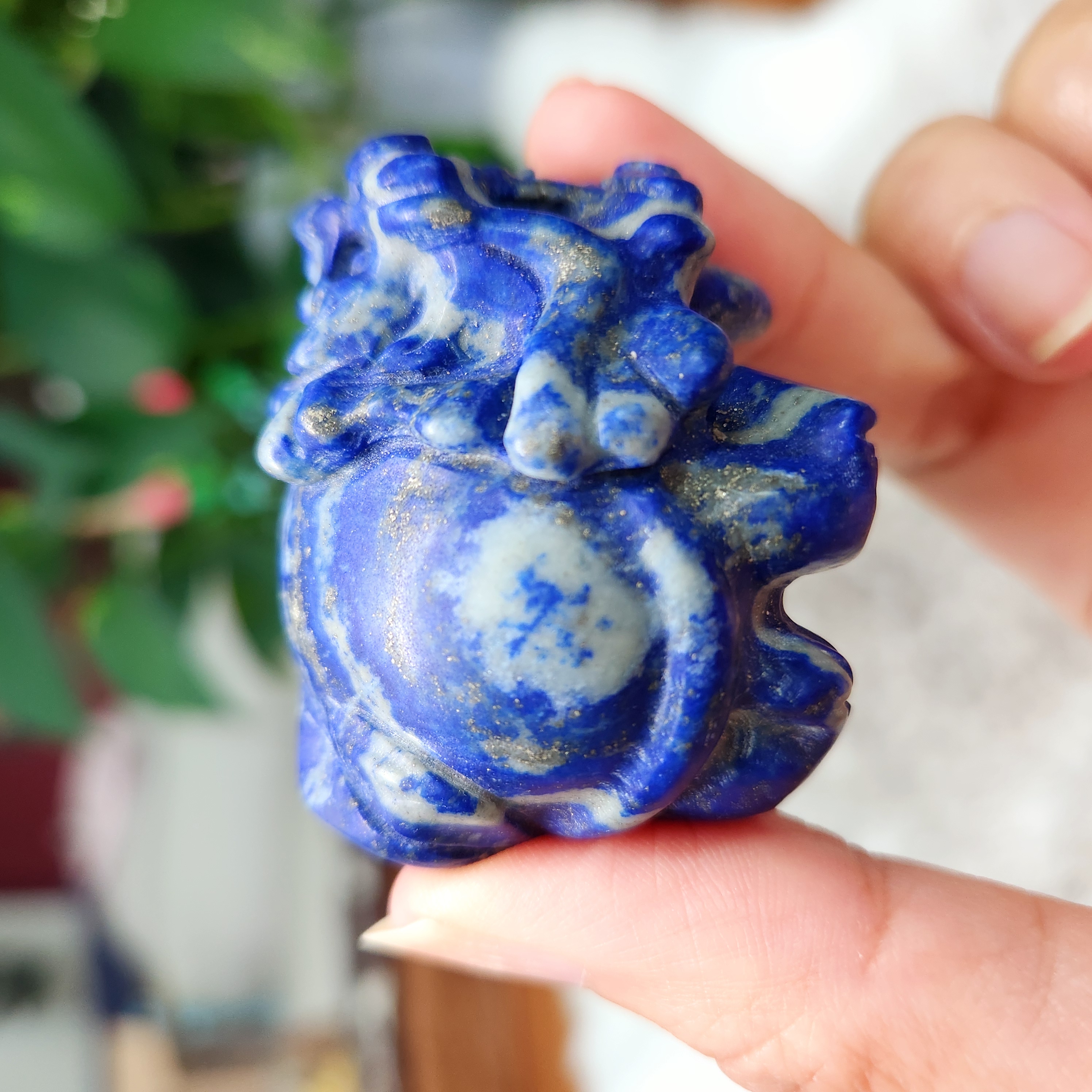 Lapis Lazuli Dragon turtle • Abundance Dragon Turtle crystal carving • Crystal Dragon Turtle Gift home decoration