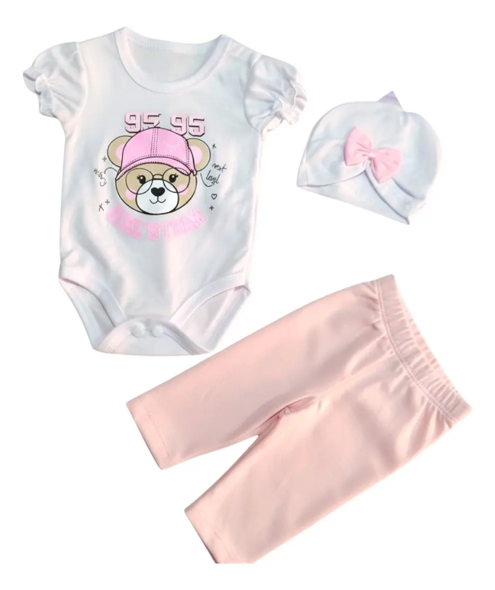 Conjunto para bebé niña oso