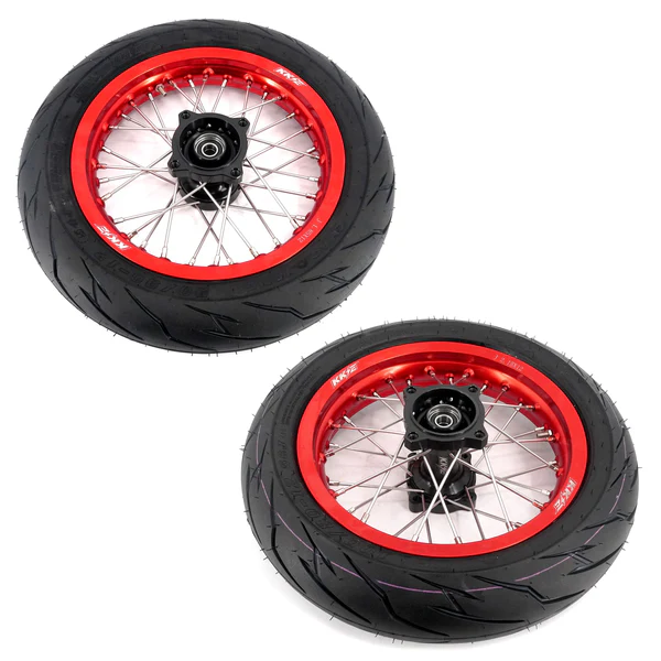 12-Inch Mini Super moto Wheel Kit with Tires | By KKE | For Rawrr Mantis X E-Moto