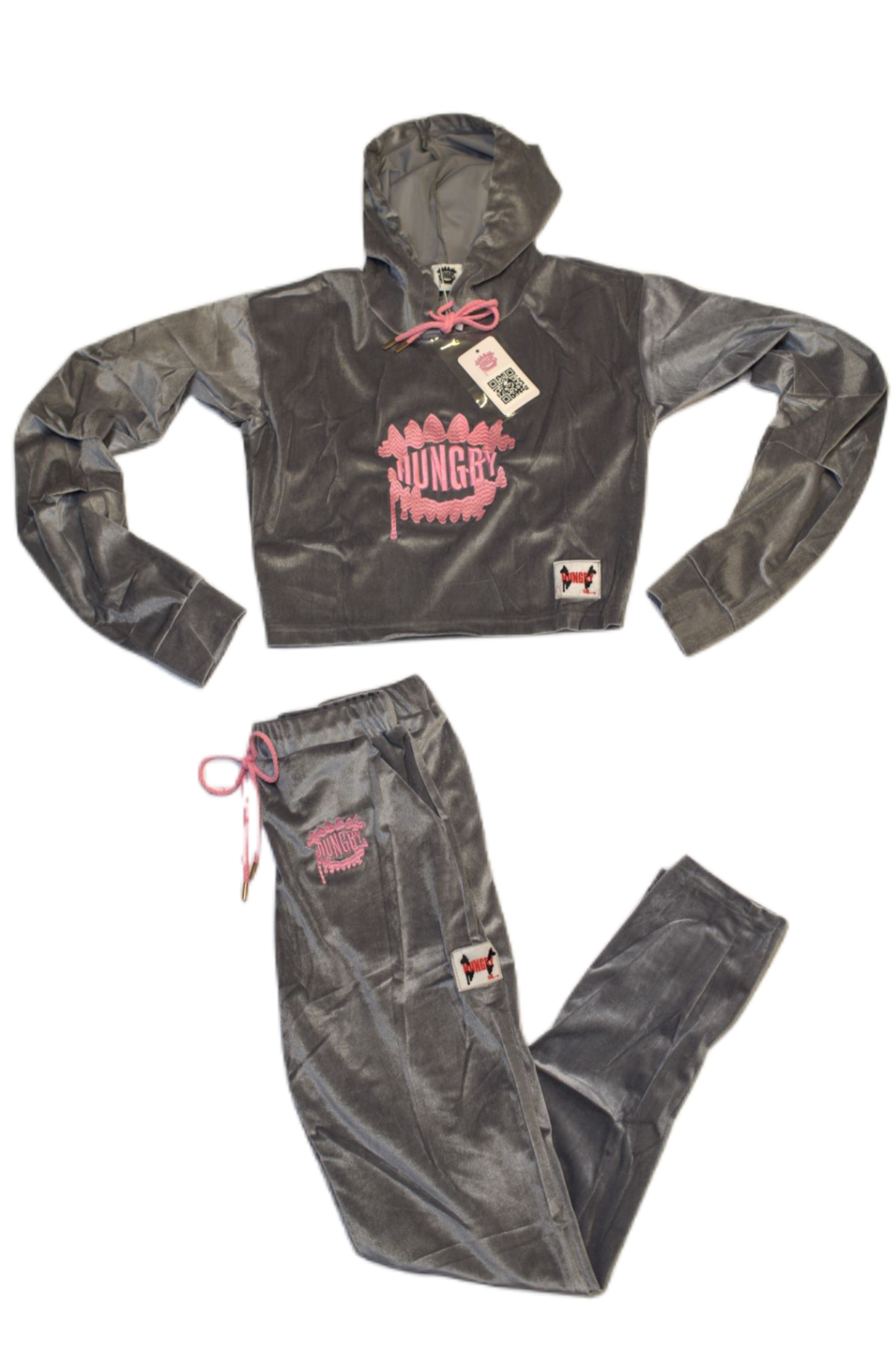 WOMANS HUNGRY VELOUR SWEATSUIT