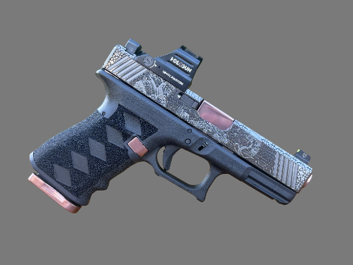 Custom Samurai Glock 19 Gen 3 – Limited 1of 4– DLC Engraved Slide – Katana