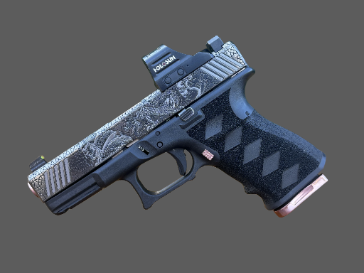 Custom Samurai Glock 19 Gen 3 – Limited 1of 4– DLC Engraved Slide – Katana