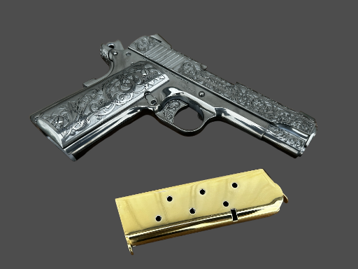 Colt Combat Commander Custom Polished DLC Engraved