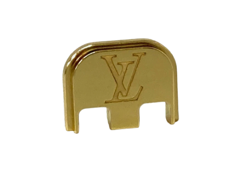24k Gold Plated Stainless Steel LV Back Plate For Glock Slide Plate