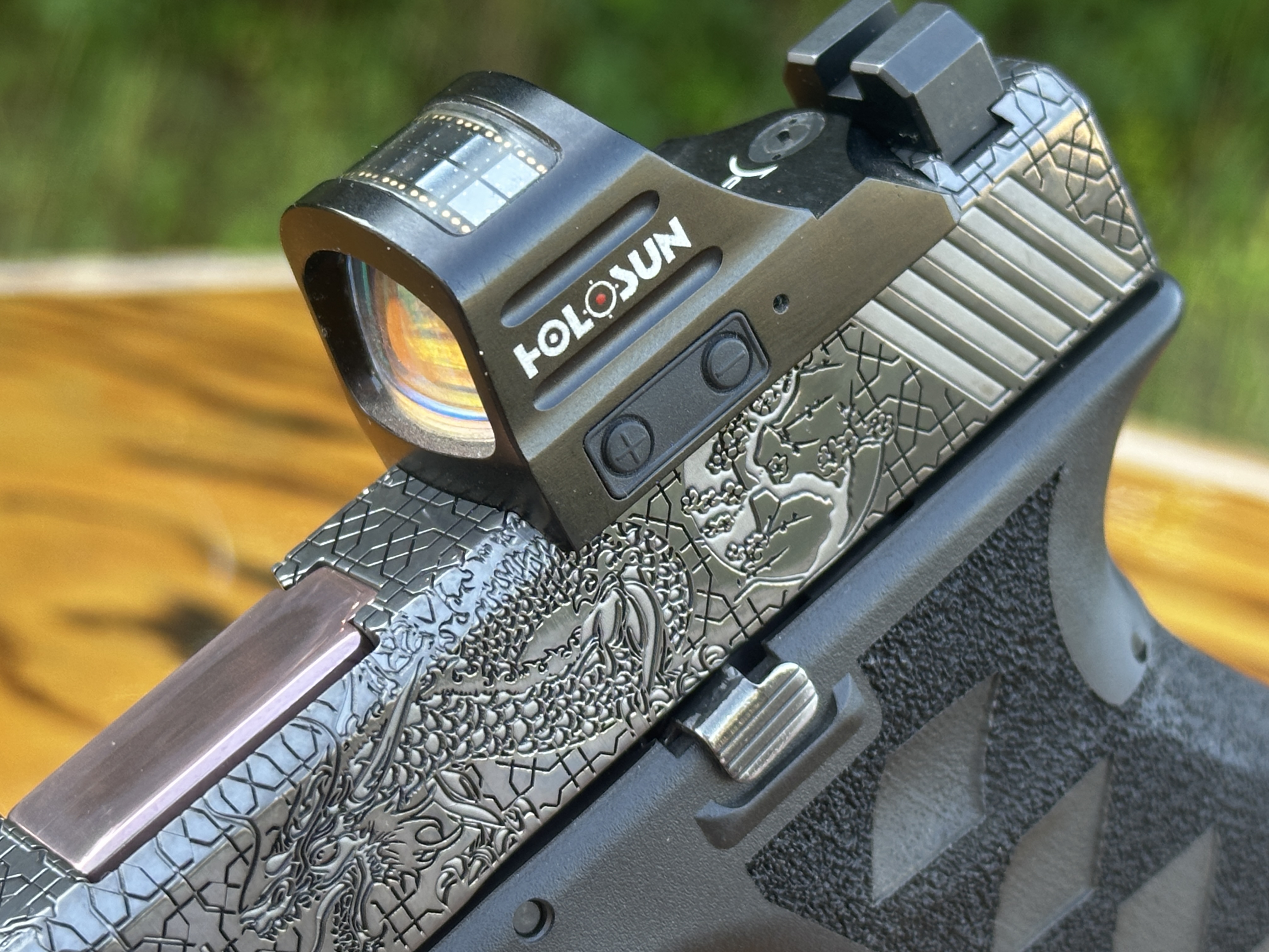 Custom Samurai Glock 19 Gen 3 – Limited 1of 4– DLC Engraved Slide – Katana