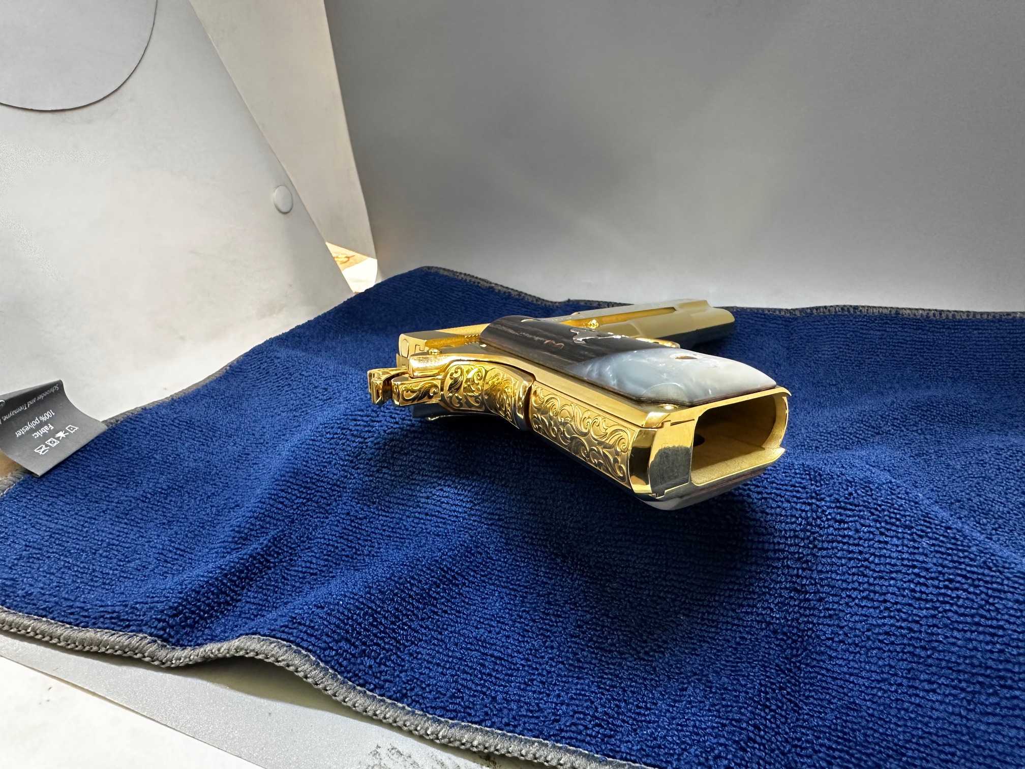 Colt 1911 Government .38 Super – 24K Gold Plated with Engraved Accents