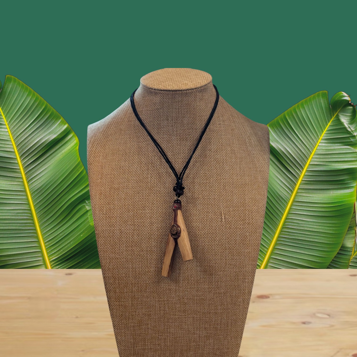 Kuripe - Palo De Rosa Wood, Chonta Wood, Ayahuasca Vine & Chrysocolla Stone and bone
