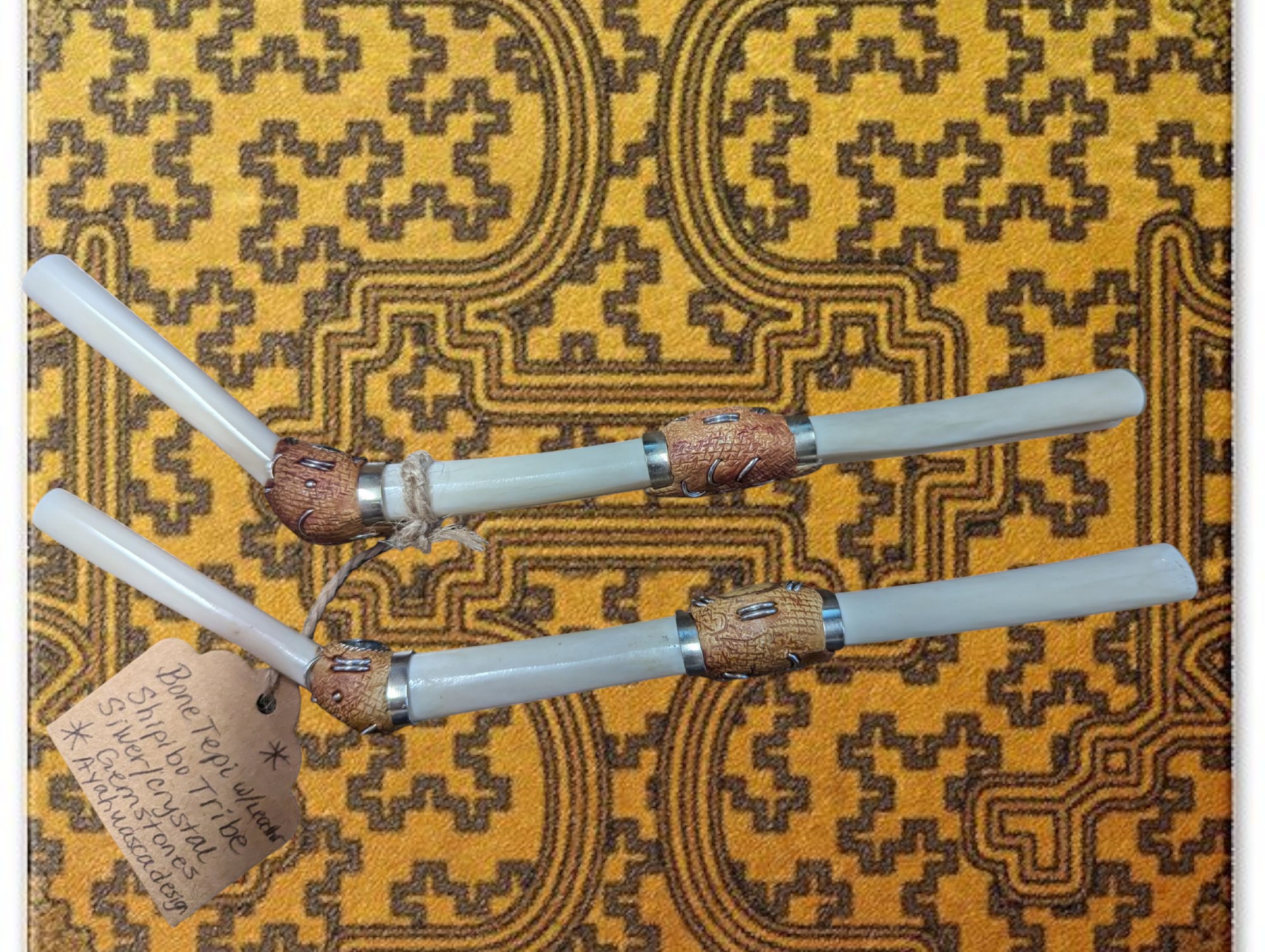 Alpaca Bone Single Tepi – Shipibo Tribe