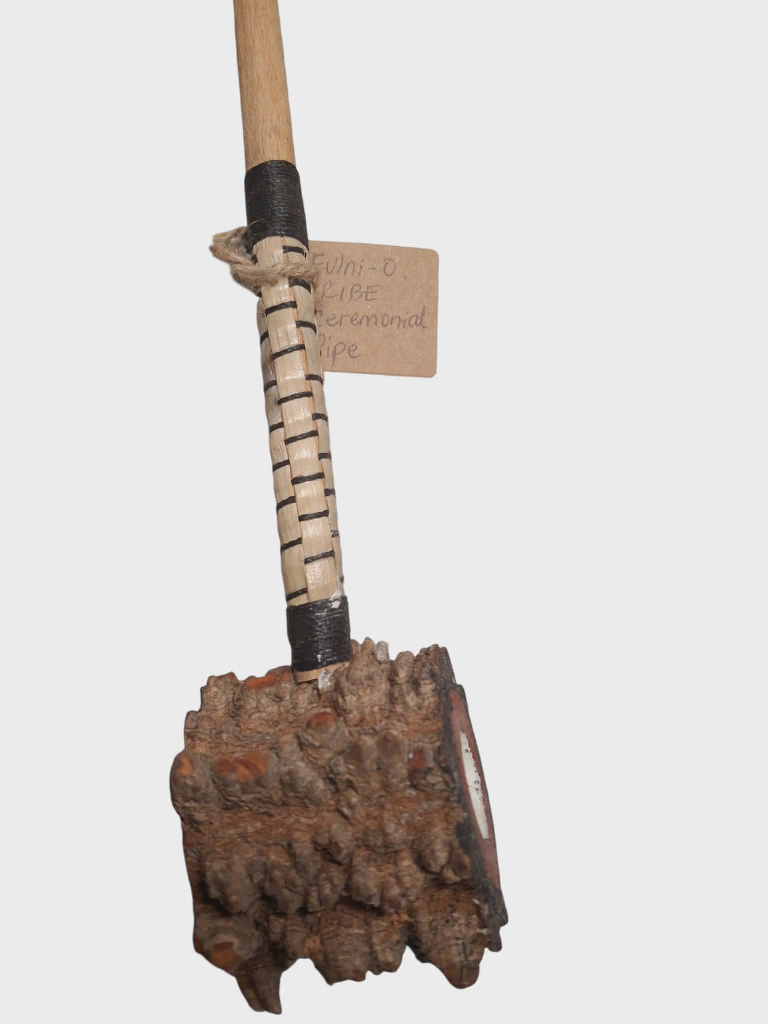 Fulni-ô Tribe Angico Wood Ceremonial Pipe – Handcrafted Sacred Tool (Brazil) 🌿🔥