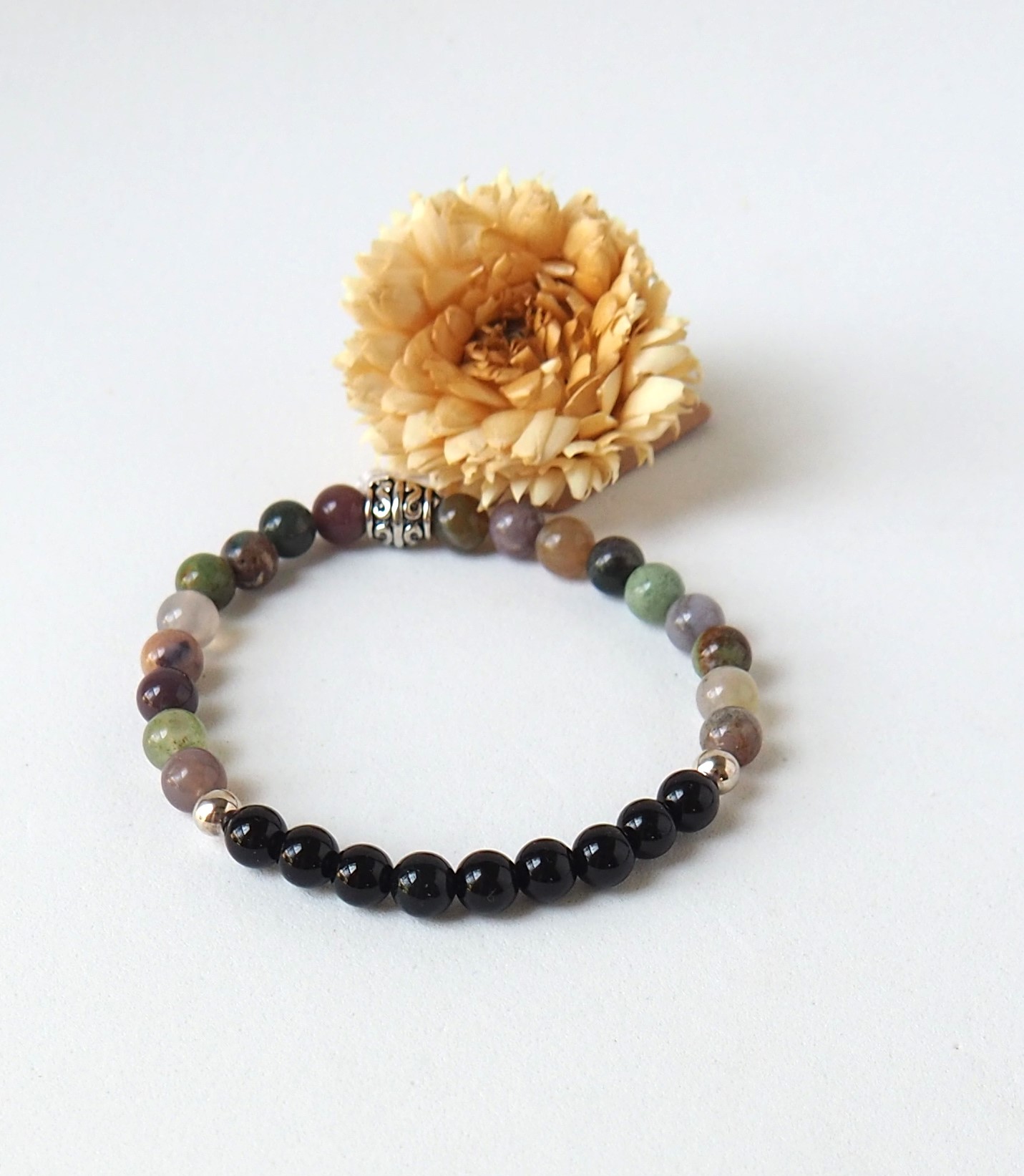 GROUNDED Onyx Stretch Bracelet
