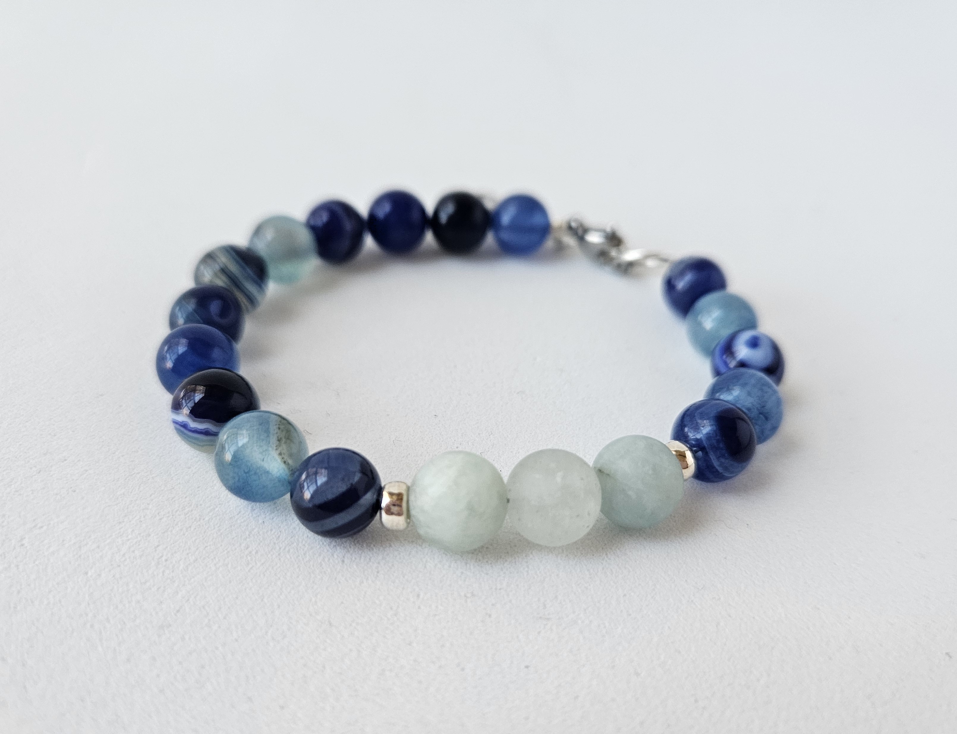 Blue Gemstone Beaded Bracelet - CERULEAN