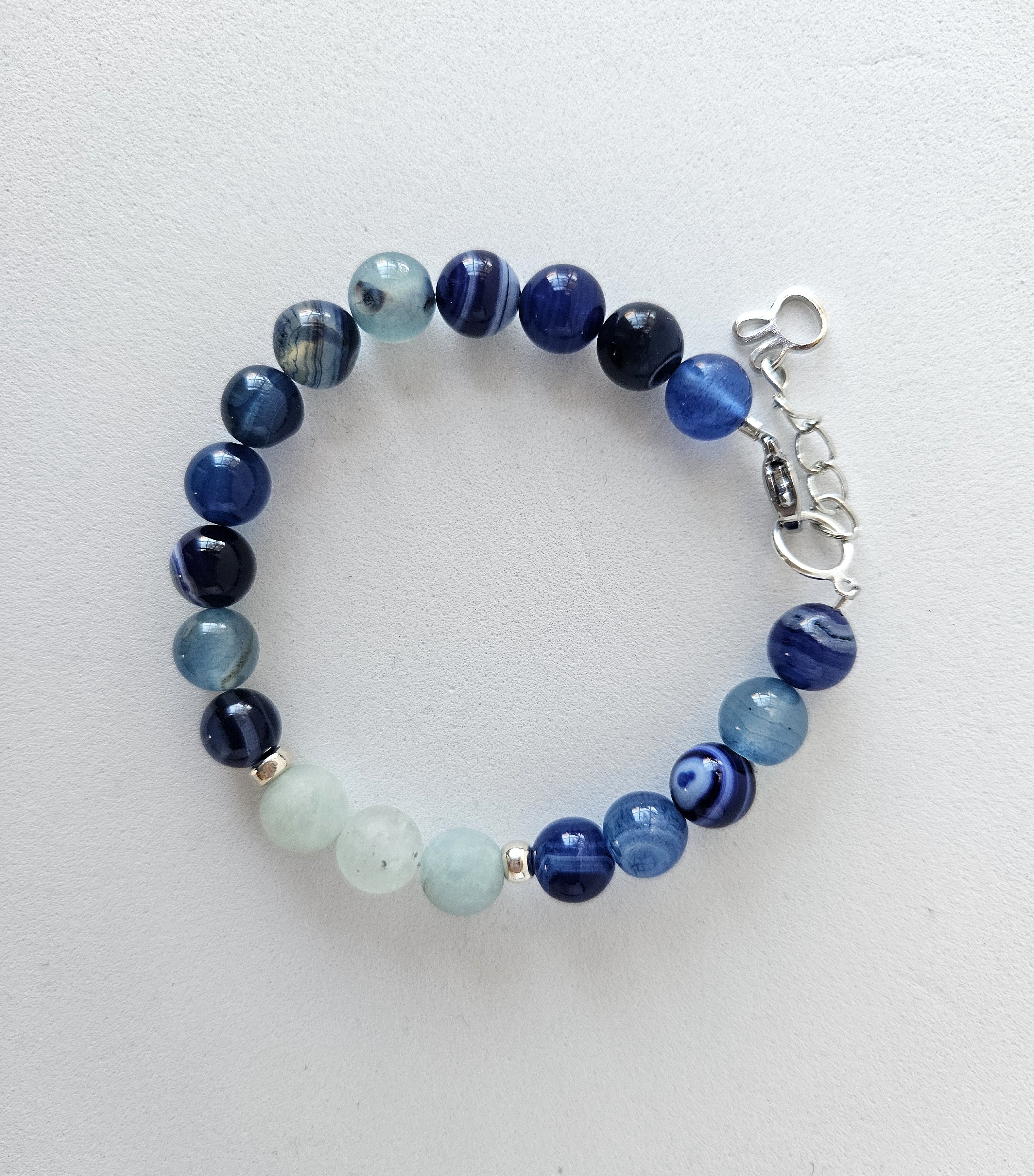 Blue Gemstone Beaded Bracelet - CERULEAN