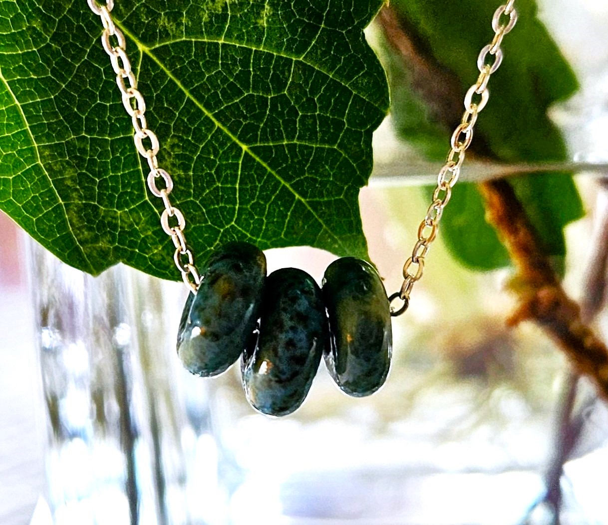 Bead & Sterling Necklace - GYPSY