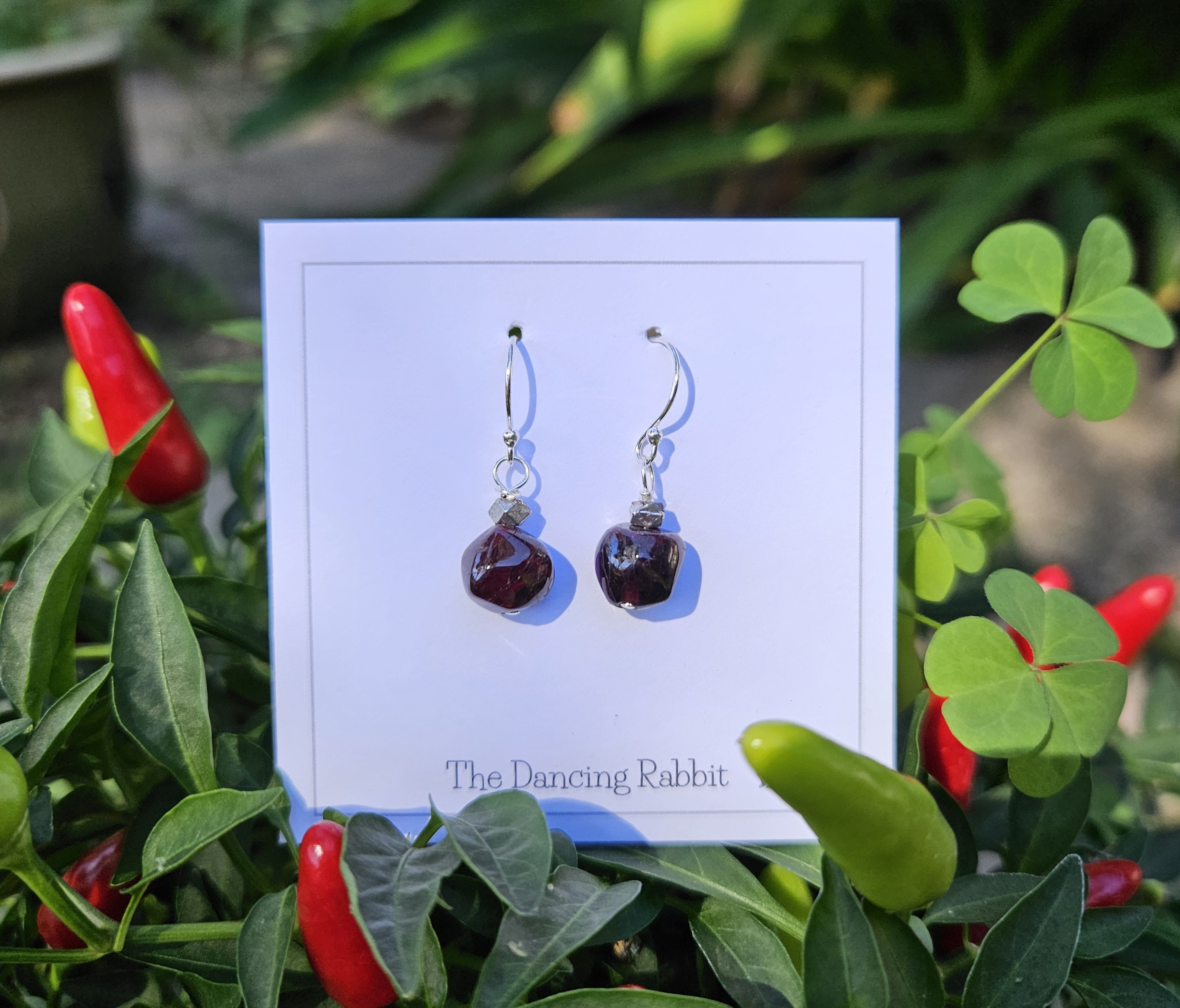 WINE Garnet Earrings