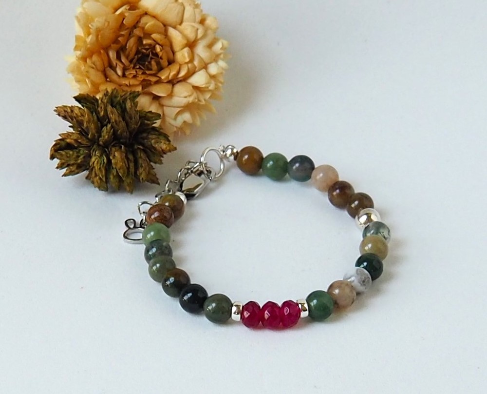 Gemstone Beaded Bracelet - GRATEFUL 