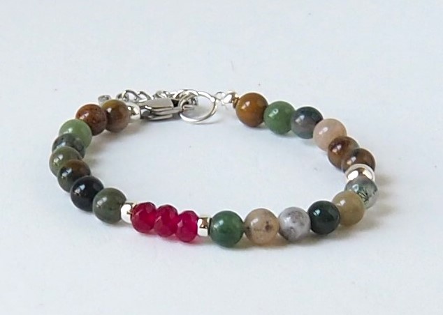 Gemstone Beaded Bracelet - GRATEFUL 