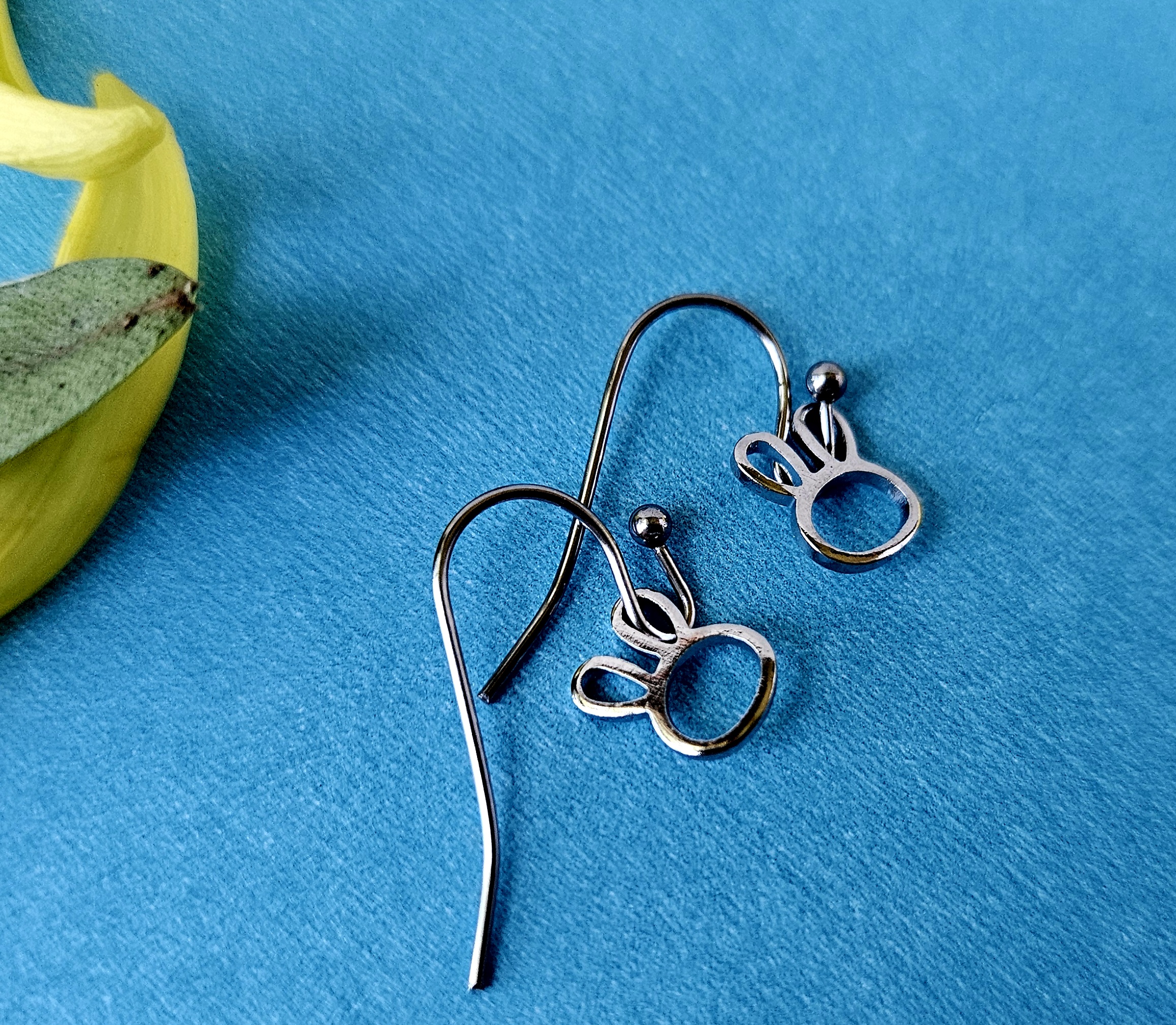 LITTLE HOPS Silver Bunny Earrings