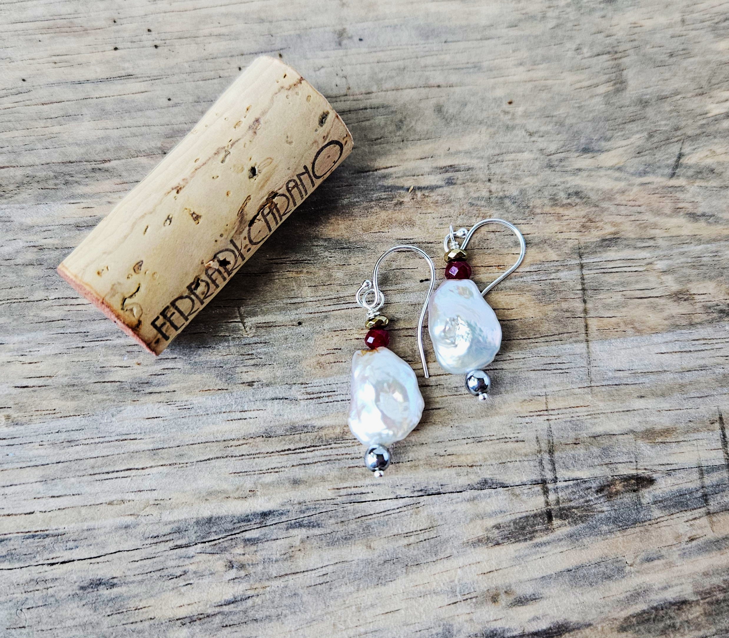 Baroque Pearl Earrings - "Elysian" 