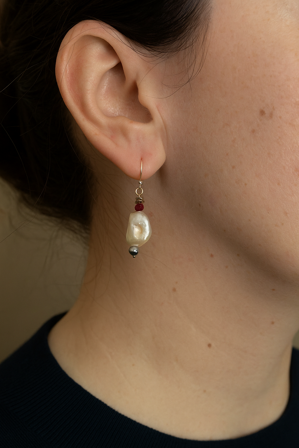 Baroque Pearl Earrings - "Elysian" 