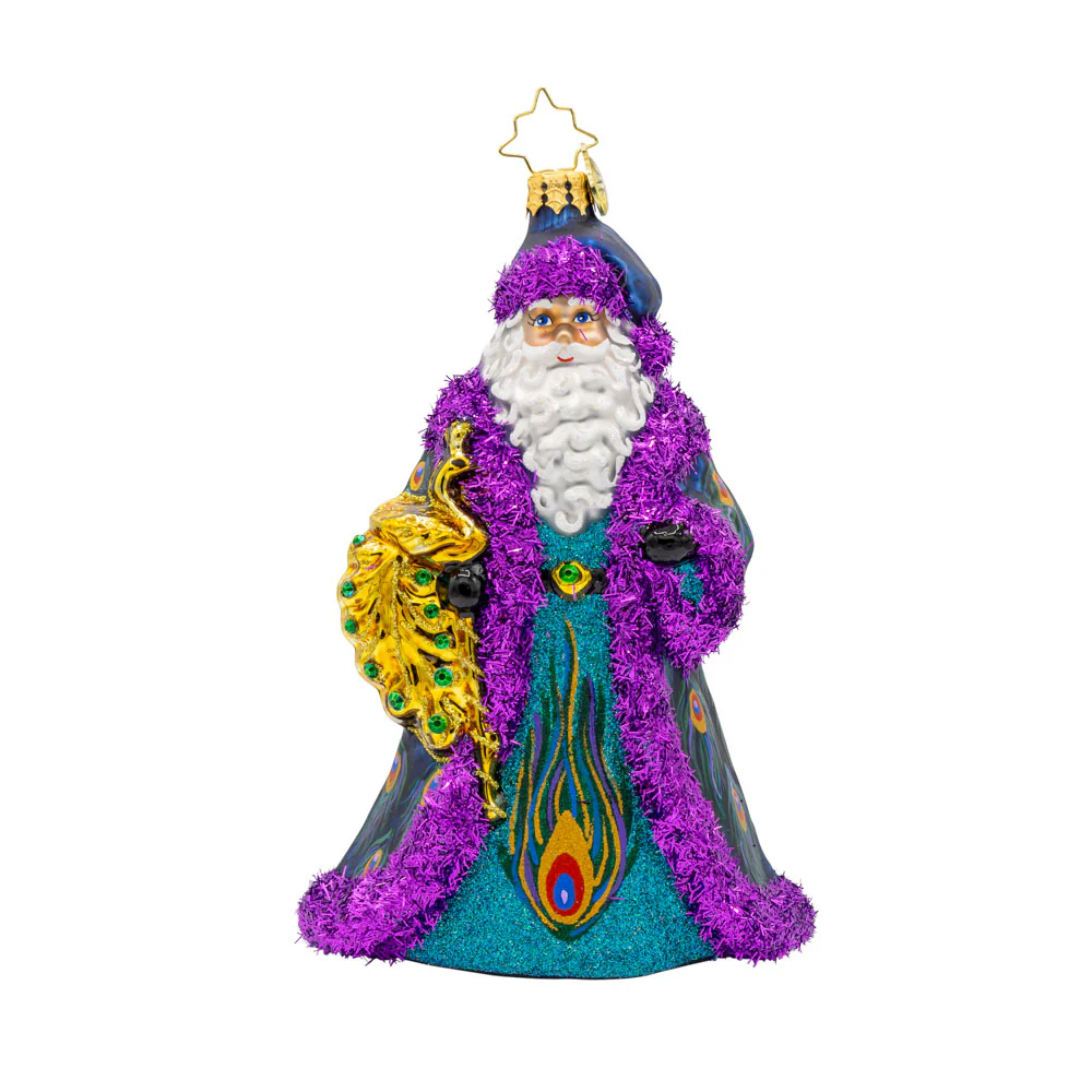 Christopher Radko Peacock Splendor  Glass Christmas Ornament 
