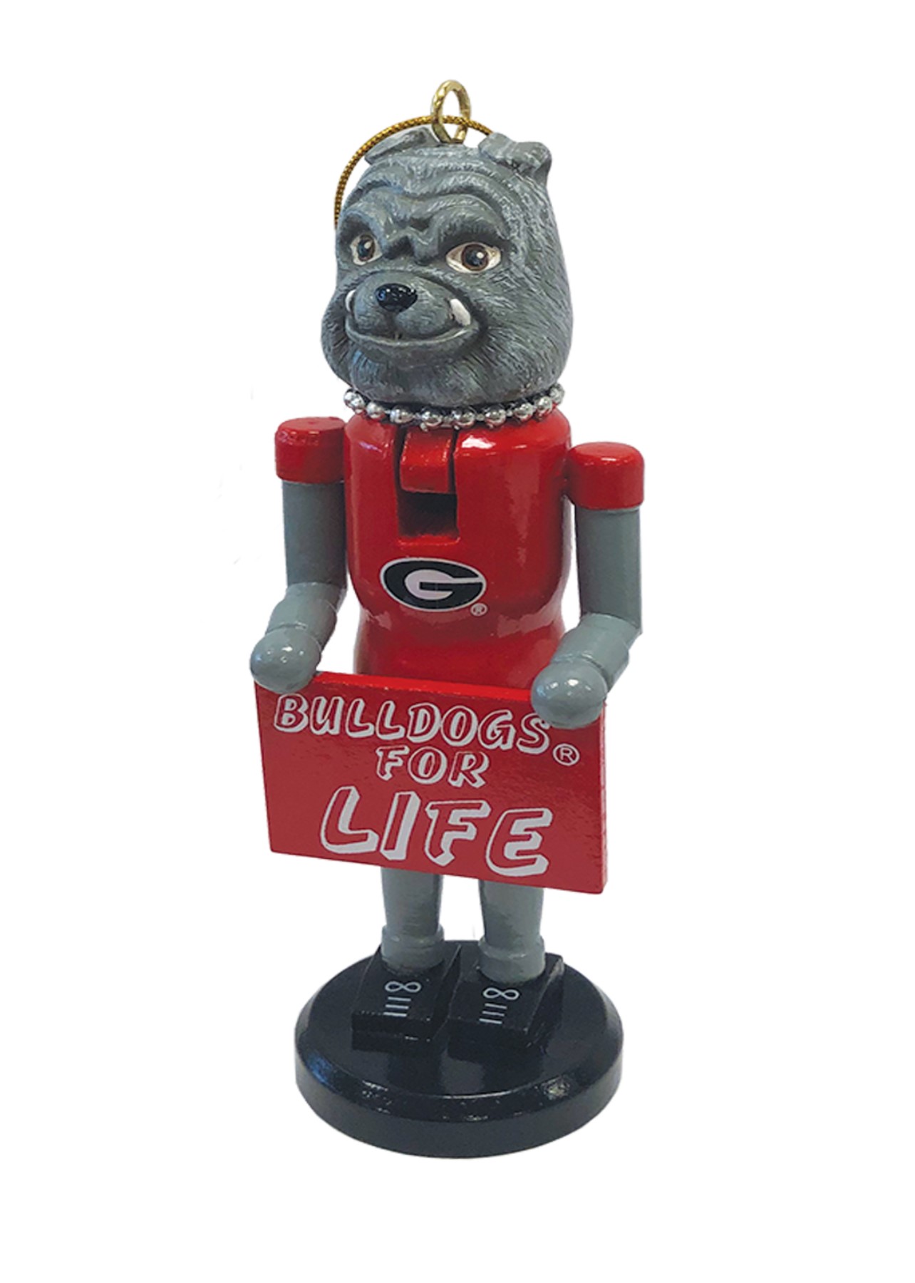Georgia Bulldog Mascot Figurine Nutcracker Ornament