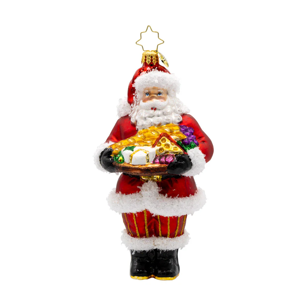 Christopher Radko European Christmas Ornament "Charcuterie Claus" 