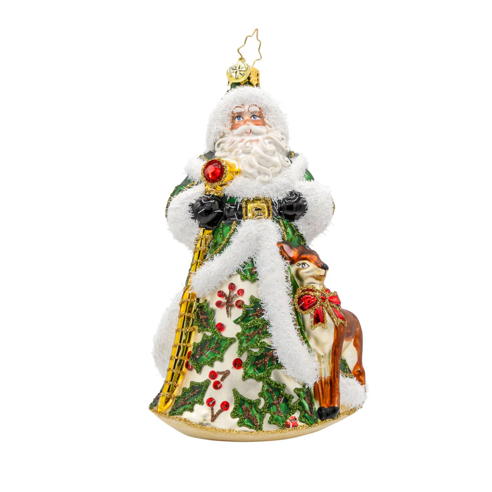 Christopher Radko European Christmas Ornament "Deerly Beloved Santa"