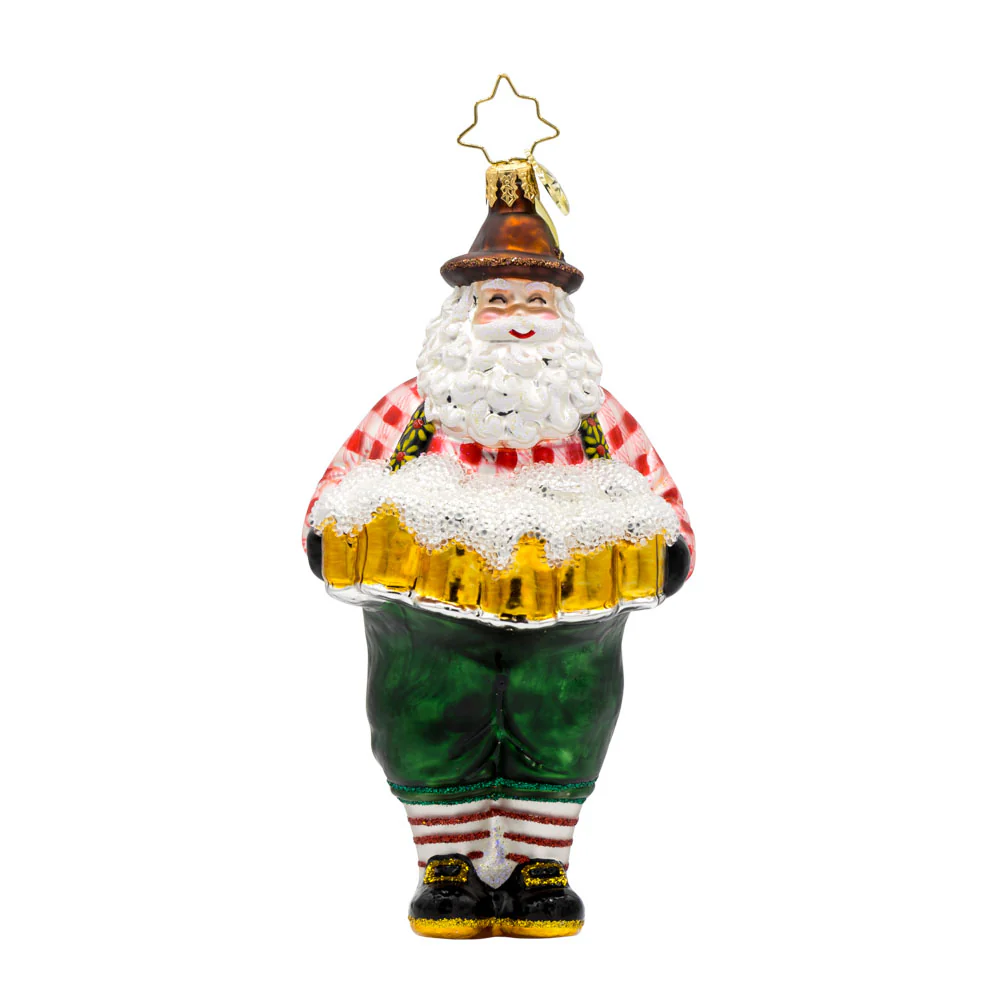 Christopher Radko European Christmas Ornament "Jolly Ale Santa"