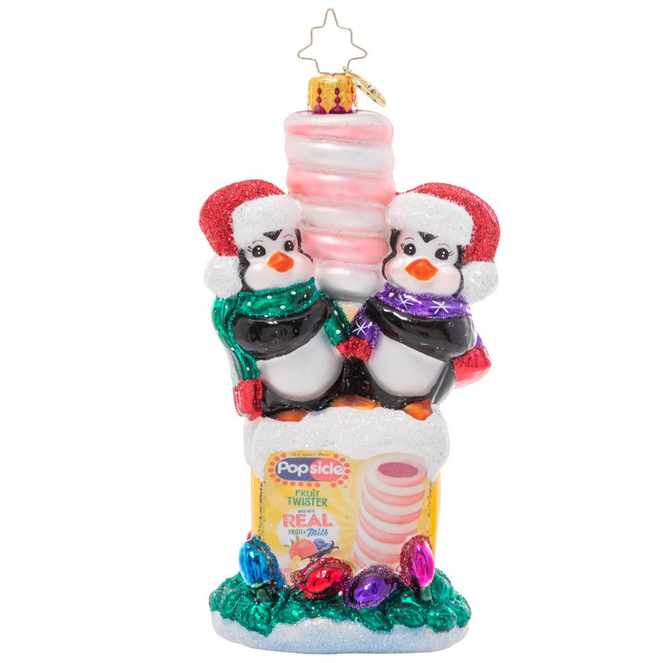 Christopher Radko Handmade in Poland Penguin Popsicle Ornament