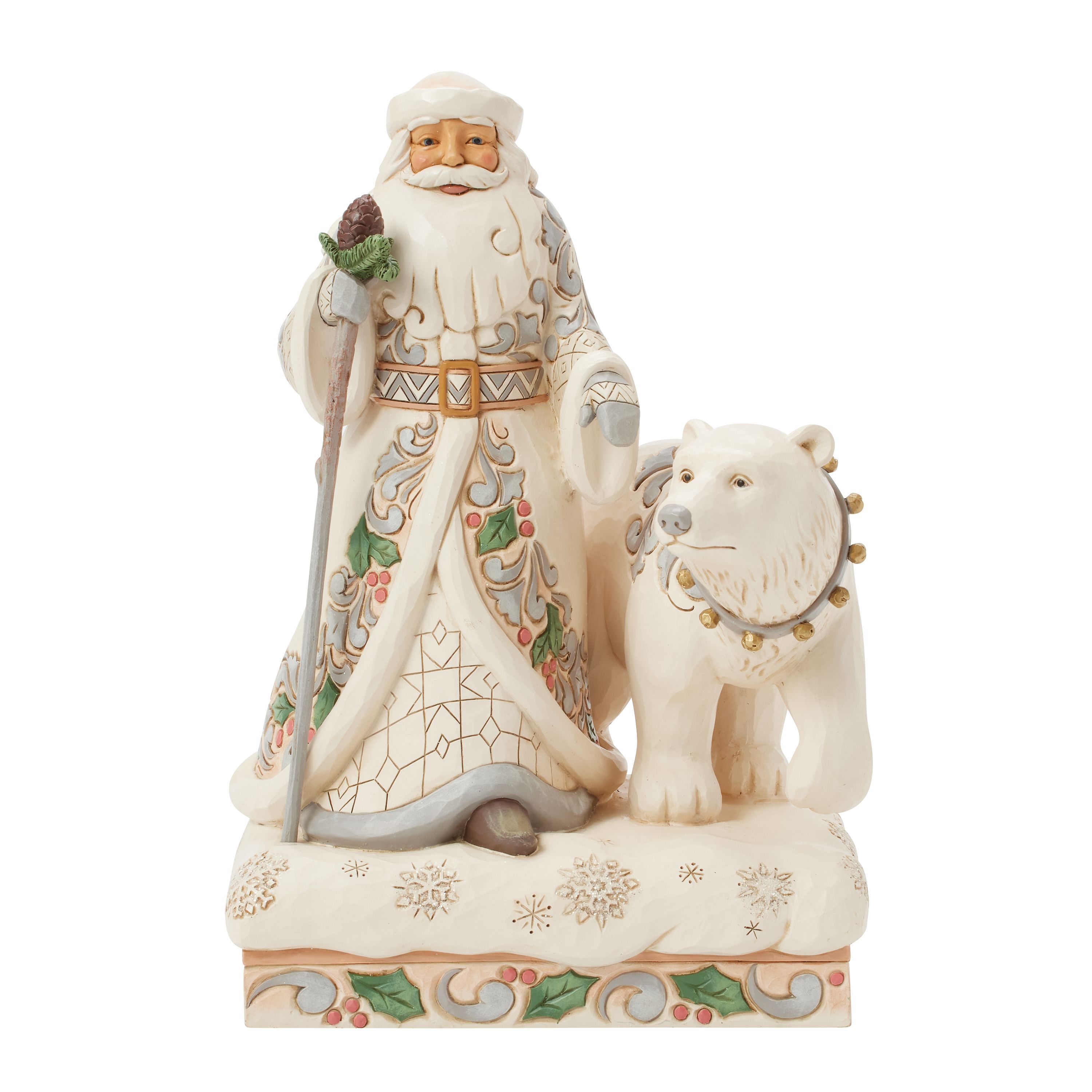 Enesco Jim Shore Figurine Woodland Santa Claus with Bear