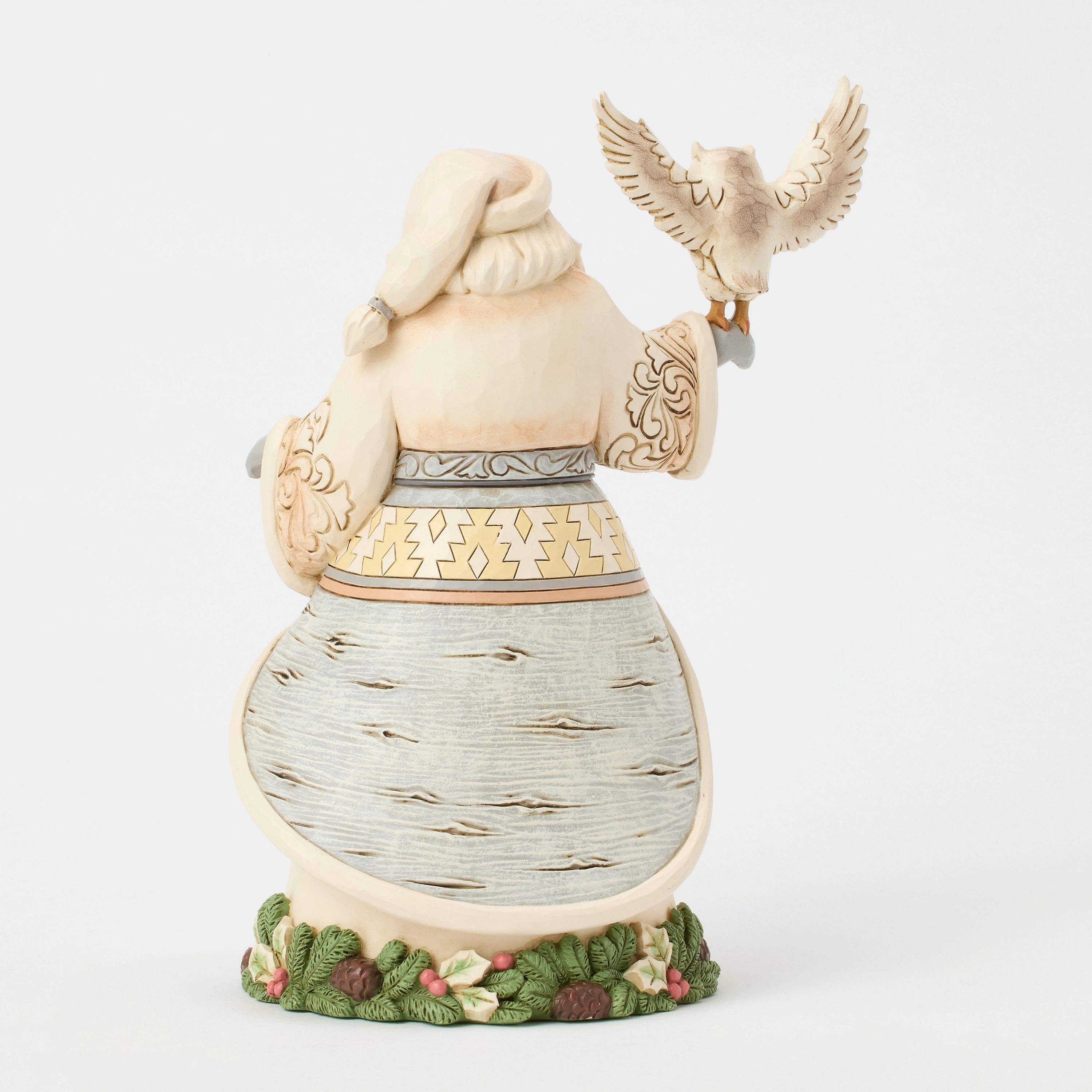 Enesco Jim Shore Woodland Santa Claus Figurine with Owl