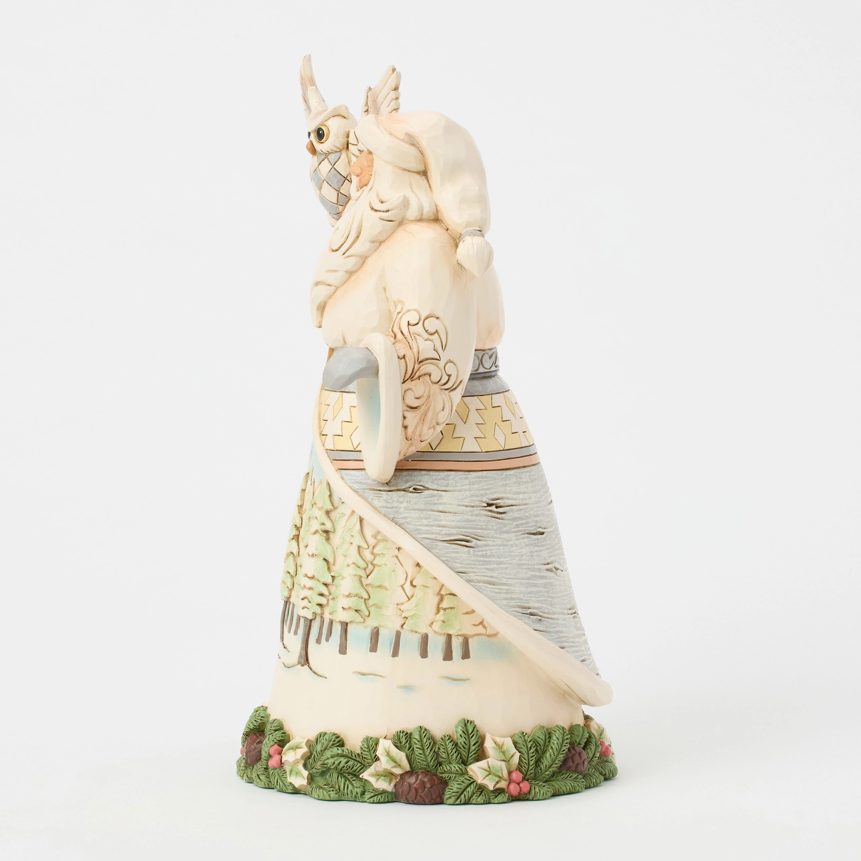 Enesco Jim Shore Woodland Santa Claus Figurine with Owl
