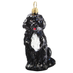 Portuguese Water Dog Glass Christmas By Joy to the World Collectibles