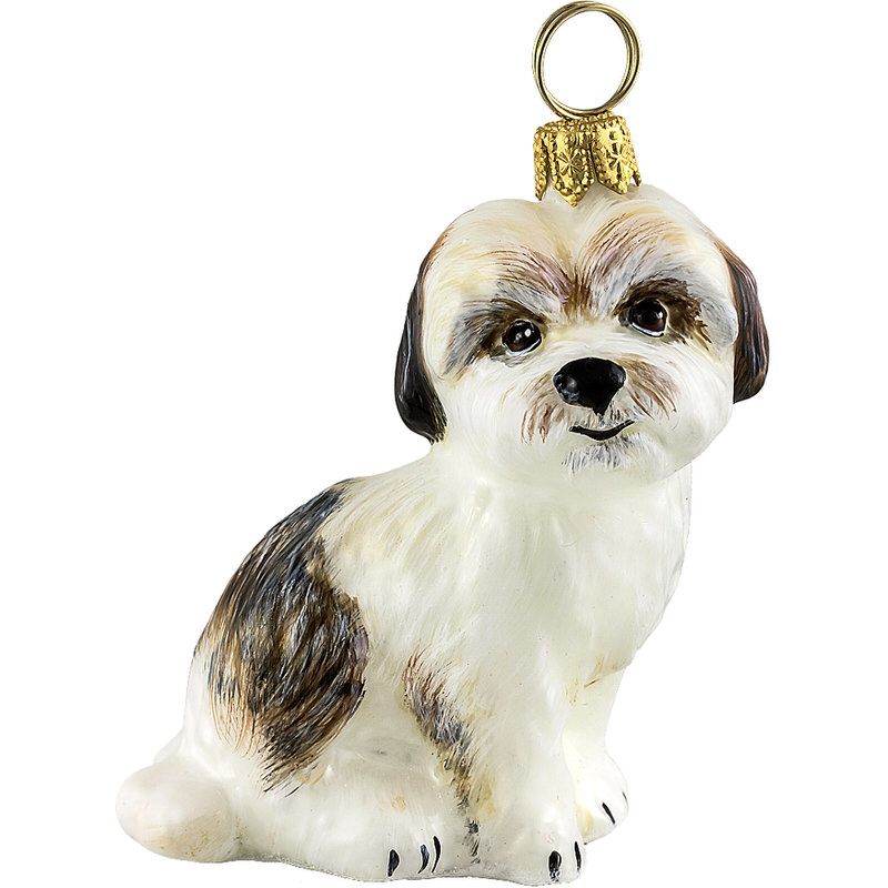 Cavachon Dog Glass Christmas Ornament by Joy to the World Collectibles