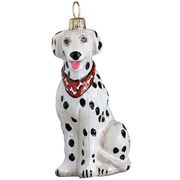 Dalmatian with Bandana Glass Dog Ornament by Joy to the World Collectibles