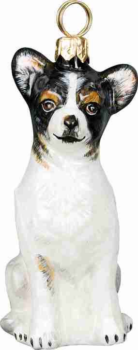 Chihuahua Tri Color Glass Dog Ornament by Joy to the World Collectibles