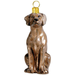 Weimaraner Dog Glass Christmas Ornament by Joy to the World Collectibles
