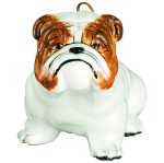Bulldog Glass Christmas Ornament by Joy to the World Collectibles