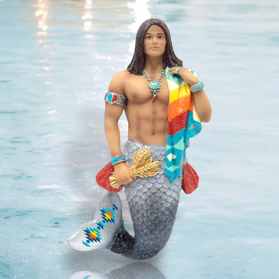 December Diamonds Native Son Mermen Figurine Christmas Ornament