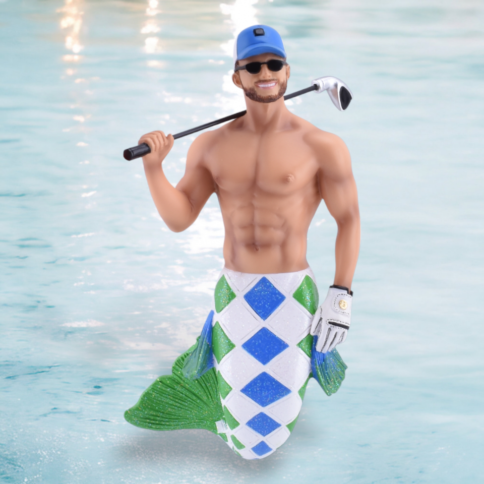 December Diamonds Putt Sinker Mermen Figurine Christmas Ornament