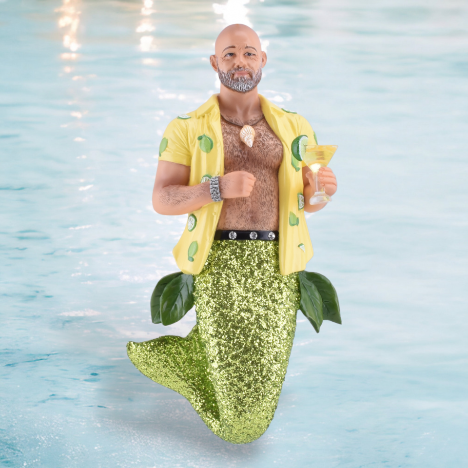 December Diamonds Key Lime Mermen Christmas Ornament