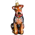 Welsh Terrier Glass Dog Christmas Ornament by Joy to the World Collectibles