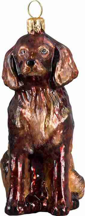 Irish Setter Glass Dog Christmas Ornament by Joy to the World Collectibles