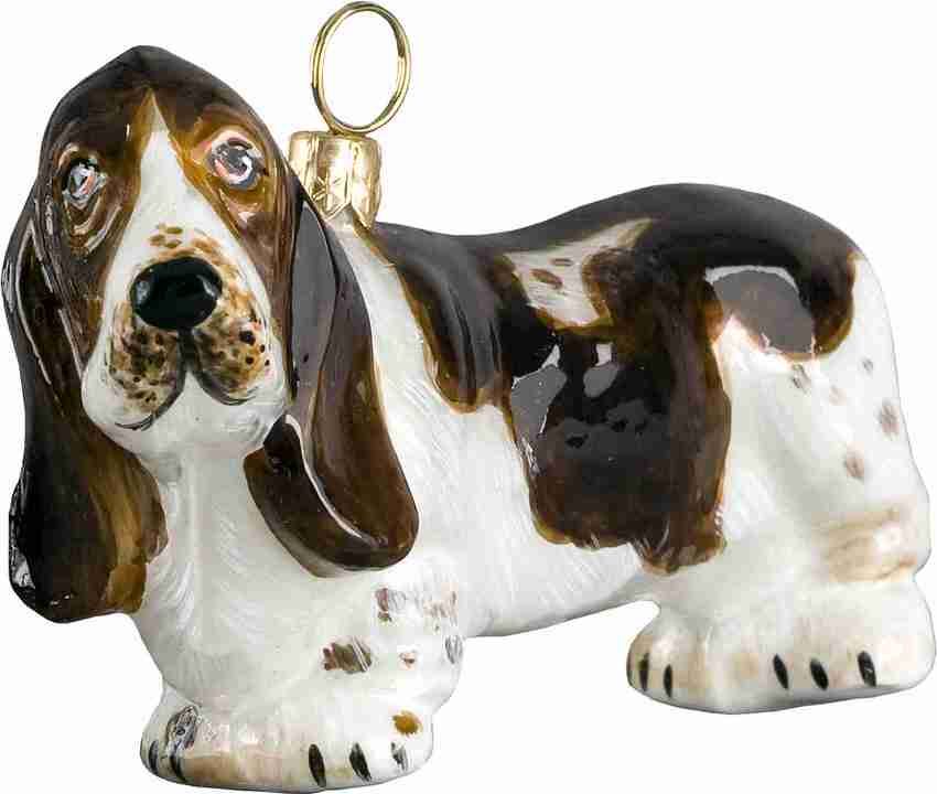 Basset Hound Glass Dog Ornament by Joy to the World Collectibles