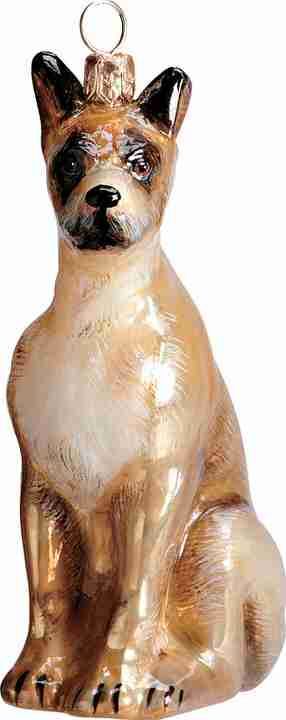 Great Dane Fawn Glass Dog Christmas Ornament by Joy to the World Collectibles