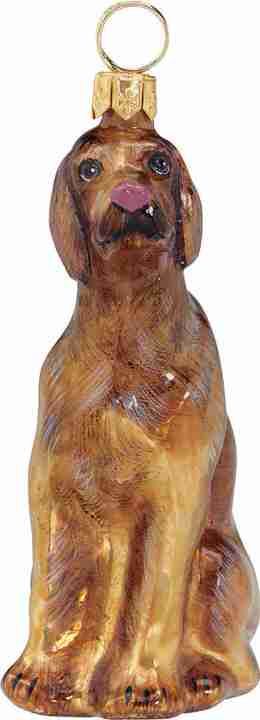 Vizsla Glass Dog Christmas Ornament by Joy to the World Collectibles