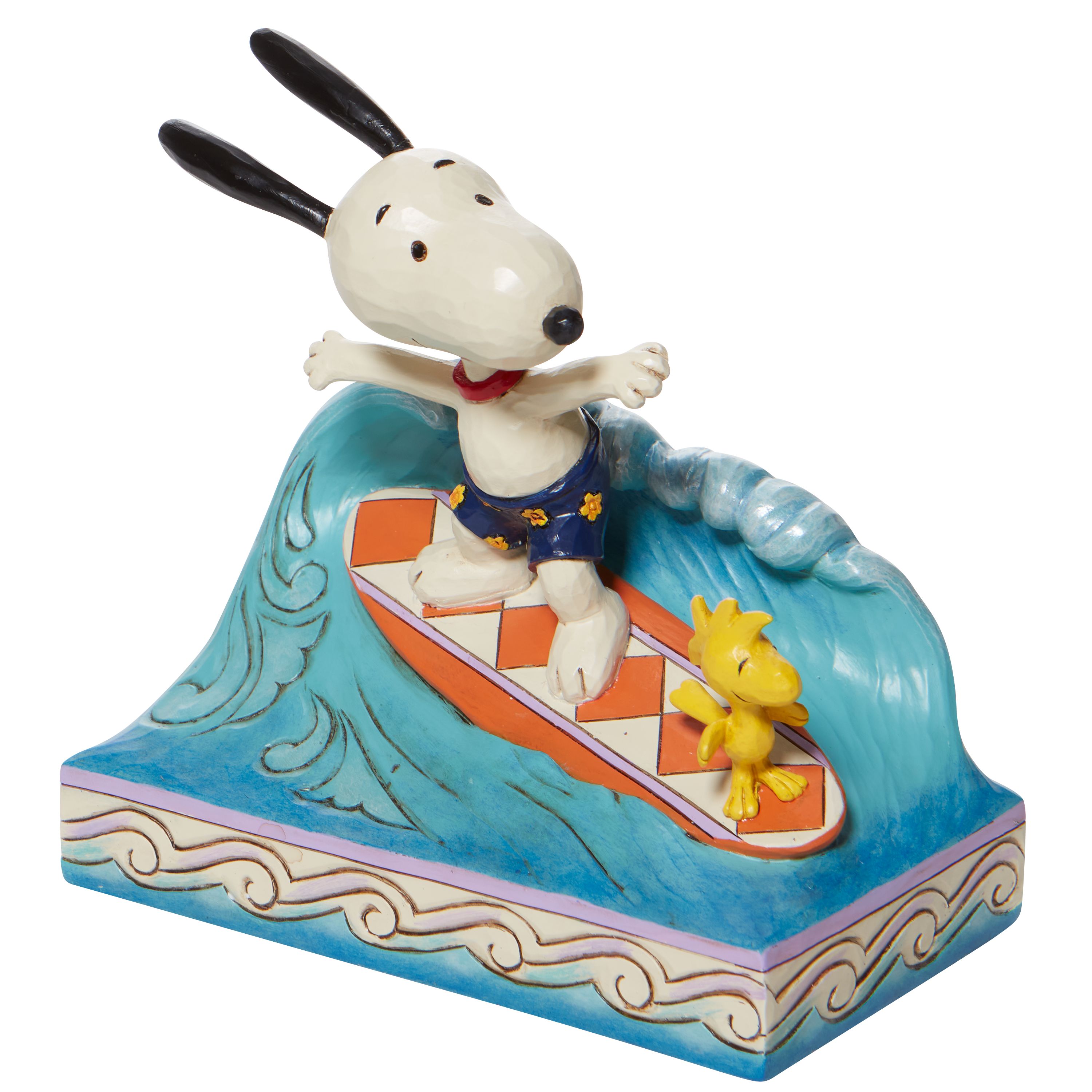 "Cowabunga!" Snoopy & Woodstock Surfing Figurine by Jim Shore Enesco