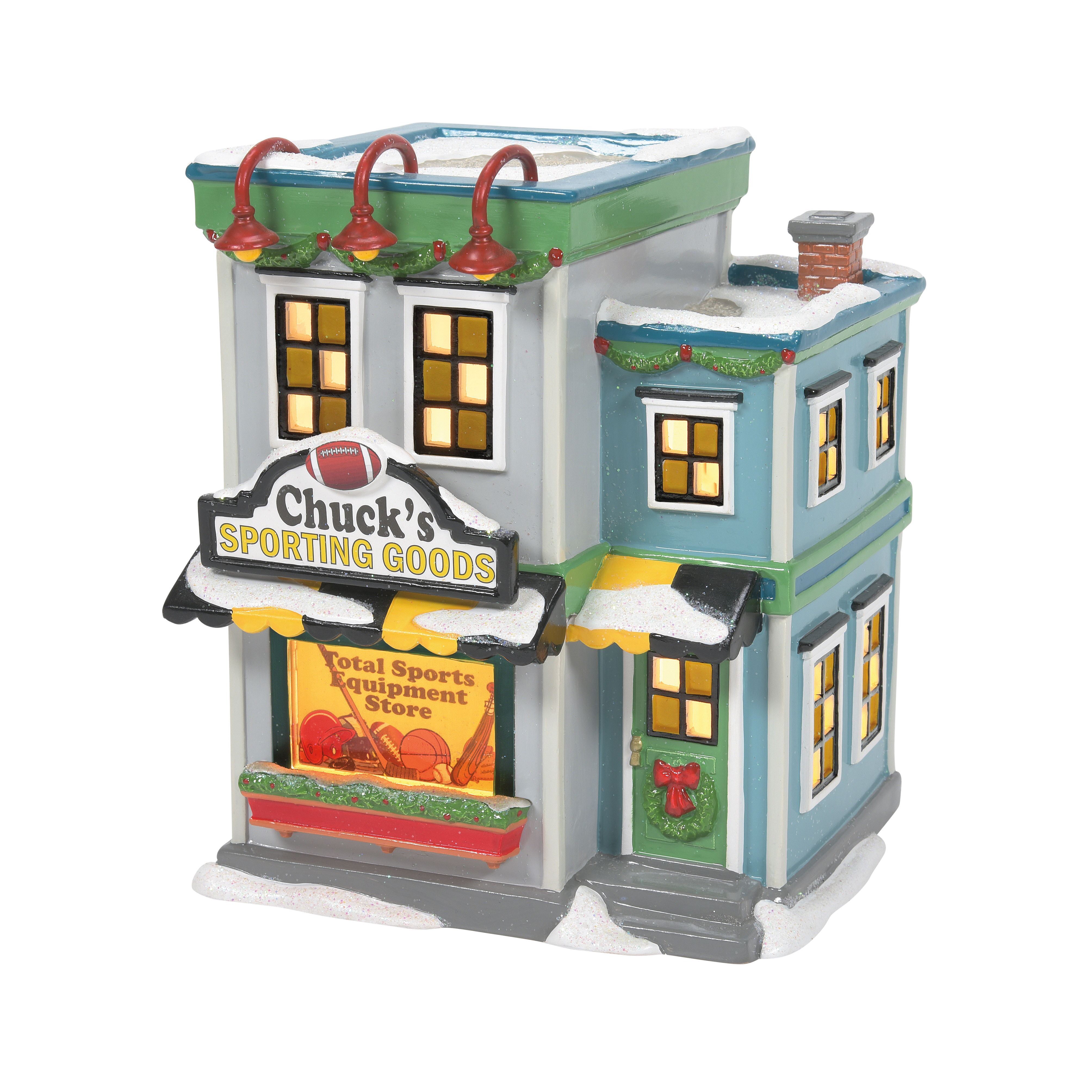 Peanuts Village Chuck's Sporting Goods Store by Department 56 Enesco