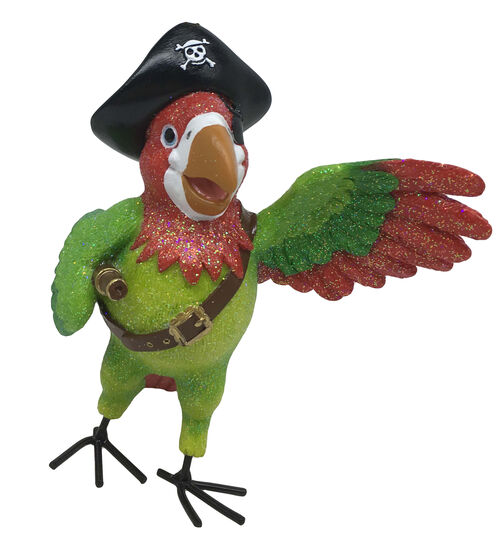 Parrot Pirate Figurine Christmas Ornament by December Diamonds