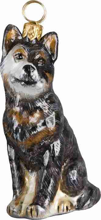 Australian Cattle Dog Glass Christmas Ornament